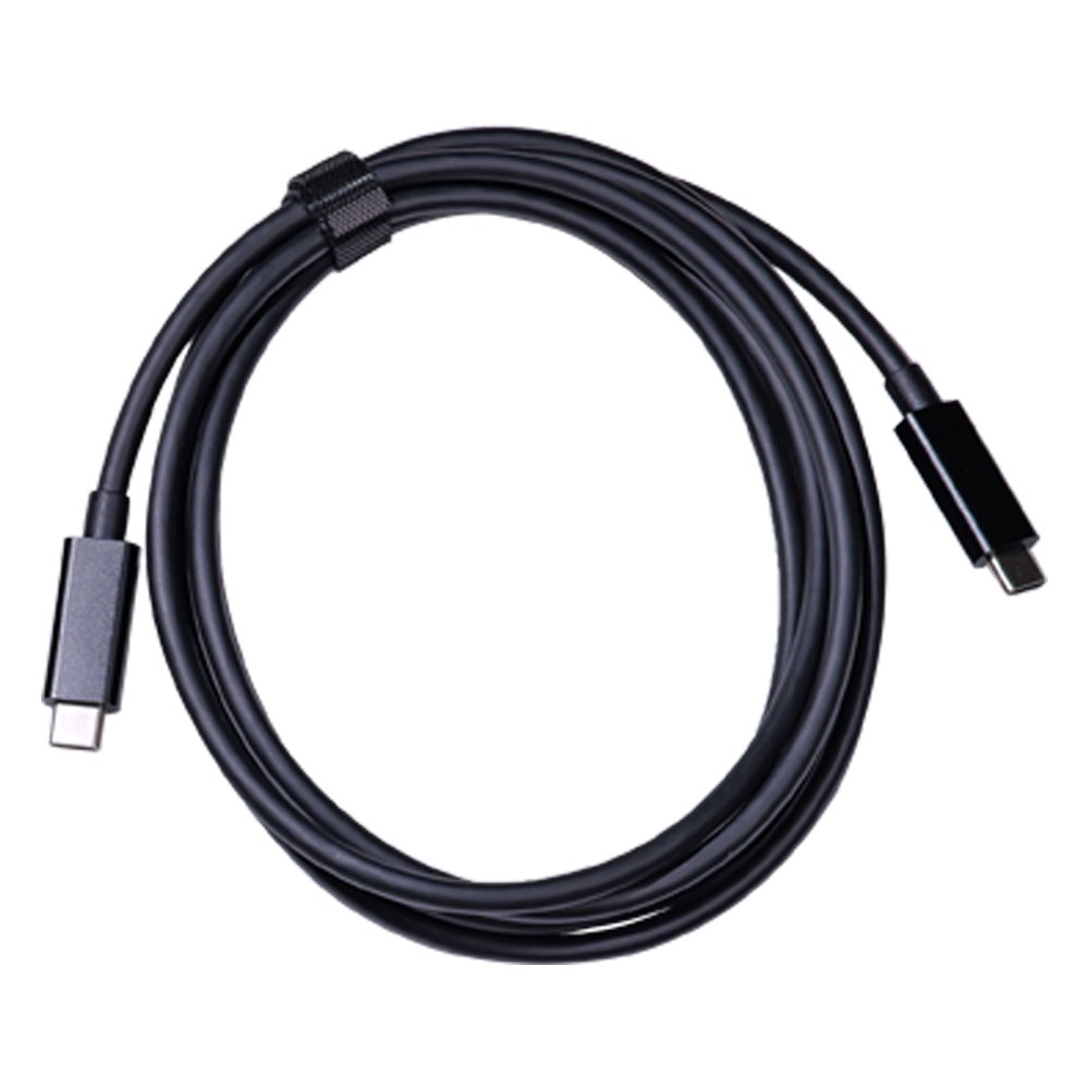 Black USB-C cable with moulded connector housings